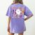 First Grade Boo Crew Teacher Student Halloween Costume Women's Comfort Colors T-Shirt Back Print Violet