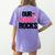 Our Flock Rocks Flamingo Mother's Day Teacher Women's Comfort Colors T-Shirt Back Print Violet Our Flock Rocks Flamingo Mother's Day Teacher Women's Comfort Colors T-Shirt Back Print Violet