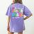 In My Fourth Grade Era 4th Grade Girl Teacher Back To School Women's Comfort Colors T-Shirt Back Print Violet