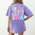 In My Fourth Grade Era Girl Back To School 4th Grade Teacher Women's Comfort Colors T-Shirt Back Print Violet