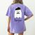 French Teacher Halloween Bonjour Ghost Women's Comfort Colors T-Shirt Back Print Violet French Teacher Halloween Bonjour Ghost Women's Comfort Colors T-Shirt Back Print Violet