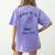 Fun 4th Of July Spilling The Tea Since 1773 History Teacher Women's Comfort Colors T-Shirt Back Print Violet