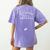 Fun Pregnant Teacher Announcement Idea- Footprints On Tummy Women's Comfort Colors T-Shirt Back Print Violet Fun Pregnant Teacher Announcement Idea- Footprints On Tummy Women's Comfort Colors T-Shirt Back Print Violet