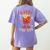 Fun Teacher Happy Fri Yay French Fries Friday Lovers Women's Comfort Colors T-Shirt Back Print Violet