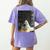 Ghost Library Halloween Book Reading Books Lover Teacher Women's Comfort Colors T-Shirt Back Print Violet