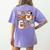 Ghost Reading Books Halloween Bow Spooky Teacher Student Women's Comfort Colors T-Shirt Back Print Violet Ghost Reading Books Halloween Bow Spooky Teacher Student Women's Comfort Colors T-Shirt Back Print Violet