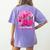 Ghost And Witch Boston Terrier Dog In October We Wear Pink Women's Comfort Colors T-Shirt Back Print Violet