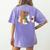 Ghosts Reading Books Teacher Halloween Librarian Boooks Women's Comfort Colors T-Shirt Back Print Violet
