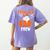 Girl Toddler Boo Crew Daycare Teacher Halloween Party Women's Comfort Colors T-Shirt Back Print Violet