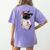 Girls I Heart Mom Love Mama Boston Terrier Dog Lover Women's Comfort Colors T-Shirt Back Print Violet