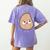 Good Egg Teacher Halloween Costume The Couch Potato Women's Comfort Colors T-Shirt Back Print Violet