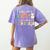 Groovy Some Call It Chaos We Call It Kindergarten Teacher Women's Comfort Colors T-Shirt Back Print Violet