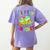 Groovy Field Trip Anyone Happy Field Day For Teachers Kids Women's Comfort Colors T-Shirt Back Print Violet