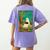 Groovy Ghost Reading Book Cat Halloween Ghost Teacher Women's Comfort Colors T-Shirt Back Print Violet Groovy Ghost Reading Book Cat Halloween Ghost Teacher Women's Comfort Colors T-Shirt Back Print Violet