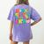 Groovy In My Middle School Era Back To School Teacher Women's Comfort Colors T-Shirt Back Print Violet