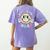 Groovy Retro Lets Learn Today Teacher Student Back To School Women's Comfort Colors T-Shirt Back Print Violet