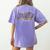 Groovy Tiny Human Tamer Floral Kindergarten Teacher Women's Comfort Colors T-Shirt Back Print Violet