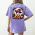 Halloween Boston Terrier Dog Breed With Jack O' Lantern Art Women's Comfort Colors T-Shirt Back Print Violet