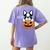 The Halloween Boston Terrier Women's Comfort Colors T-Shirt Back Print Violet