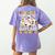 Halloween You Can't Scare Me I'm a Daycare Teacher Ghost Women's Comfort Colors T-Shirt Back Print Violet