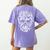 Halloween Costume Skull Boston Terrier Dog Lover Women's Comfort Colors T-Shirt Back Print Violet