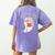 Halloween Cute Ghost Book Reading Teacher Women's Comfort Colors T-Shirt Back Print Violet Halloween Cute Ghost Book Reading Teacher Women's Comfort Colors T-Shirt Back Print Violet