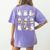 Halloween Ghost Music Teacher Playing Instruments Women's Comfort Colors T-Shirt Back Print Violet