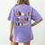 Halloween Library Ghost Books Teacher Spooky Trick Or Teach Women's Comfort Colors T-Shirt Back Print Violet