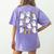 Halloween Math Teacher Ghost Math Teacher Spooky Halloween Women's Comfort Colors T-Shirt Back Print Violet