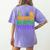 Halloween Monster Math Teacher Men Women Women's Comfort Colors T-Shirt Back Print Violet