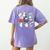 Halloween Music Teacher Ghost Playing Musical Instruments Women's Comfort Colors T-Shirt Back Print Violet