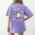 Halloween PE Teacher Ghost Playing Sports Physical Education Women's Comfort Colors T-Shirt Back Print Violet