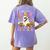 Halloween Teacher You Can't Scare Me I Teach Fifth Grade Women's Comfort Colors T-Shirt Back Print Violet