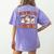 Halloween Teacher Ghosts Trick Or Teach Retro Costume Women Women's Comfort Colors T-Shirt Back Print Violet