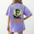 Halloween Teacher Librarian Frankenstein Reading Books Women's Comfort Colors T-Shirt Back Print Violet Halloween Teacher Librarian Frankenstein Reading Books Women's Comfort Colors T-Shirt Back Print Violet