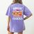 Hanging With My Cookies Gingerbread Christmas Teacher Xmas Women's Comfort Colors T-Shirt Back Print Violet