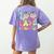 Happy 100th Day Of School 100 Days Brighter Teachers Kids Women's Comfort Colors T-Shirt Back Print Violet Happy 100th Day Of School 100 Days Brighter Teachers Kids Women's Comfort Colors T-Shirt Back Print Violet