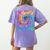 Happy 100th Day Of School Teacher Student 100 Days Tie Dye Men Women Kids Women's Comfort Colors T-Shirt Back Print Violet Happy 100th Day Of School Teacher Student 100 Days Tie Dye Men Women Kids Women's Comfort Colors T-Shirt Back Print Violet