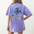 Happy First Day Of School Fish Rainbows Teacher Be Kind Women's Comfort Colors T-Shirt Back Print Violet