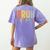 Happy Friyay Teacher Shirt Cute Teacher Fashion Bruh Fri-Yay Women's Comfort Colors T-Shirt Back Print Violet