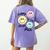 Happy To See Your Face Smile Face Teacher Back To School Women's Comfort Colors T-Shirt Back Print Violet Happy To See Your Face Smile Face Teacher Back To School Women's Comfort Colors T-Shirt Back Print Violet