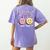 Happy To See Your Face Smile Face Teacher Back To School Women's Comfort Colors T-Shirt Back Print Violet