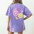 Happy To See Your Face Teacher Flower Back To School Women's Comfort Colors T-Shirt Back Print Violet