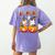 Haunted By 67 Boo Ghost Pumpkin Halloween Teacher Women's Comfort Colors T-Shirt Back Print Violet