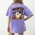 Haunted By 67 Teacher Ghost Pumpkin Halloween Costum Women's Comfort Colors T-Shirt Back Print Violet