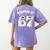 Haunted By 67 Teacher Halloween 6 7 Shirt Women's Comfort Colors T-Shirt Back Print Violet