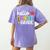 Hello First Grade Team 1st Grade Back To School Teacher Kids Women's Comfort Colors T-Shirt Back Print Violet