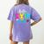 Hello Sixth Grade Cute Back To School 6th Grade Teacher Kids Women's Comfort Colors T-Shirt Back Print Violet