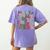 In My Holly Xmas Jolly Teacher Era Teacher Vibes Christmas For Men Women Kids Women's Comfort Colors T-Shirt Back Print Violet