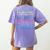 I'Ll Just Wait Until It's Quiet Skeleton Messy Bun Teacher Women's Comfort Colors T-Shirt Back Print Violet